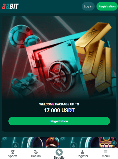 Uvítací bonus a akce v 22BIT